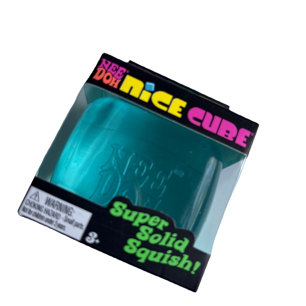 Nee Doh Nice Cube - Super Solid Squish! (Blue) - Brand New/Factory Sealed!